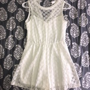 White Flowery Lace Romper!